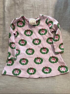 Beaufort Bonnet Company Long sleeve Polly play dress - wreath print
